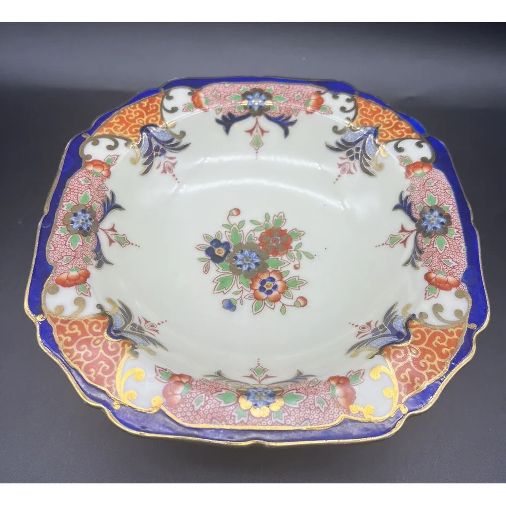 Vintage Noritake Morimura Porcelain Candy Fruit Pedestal Dish Bowl